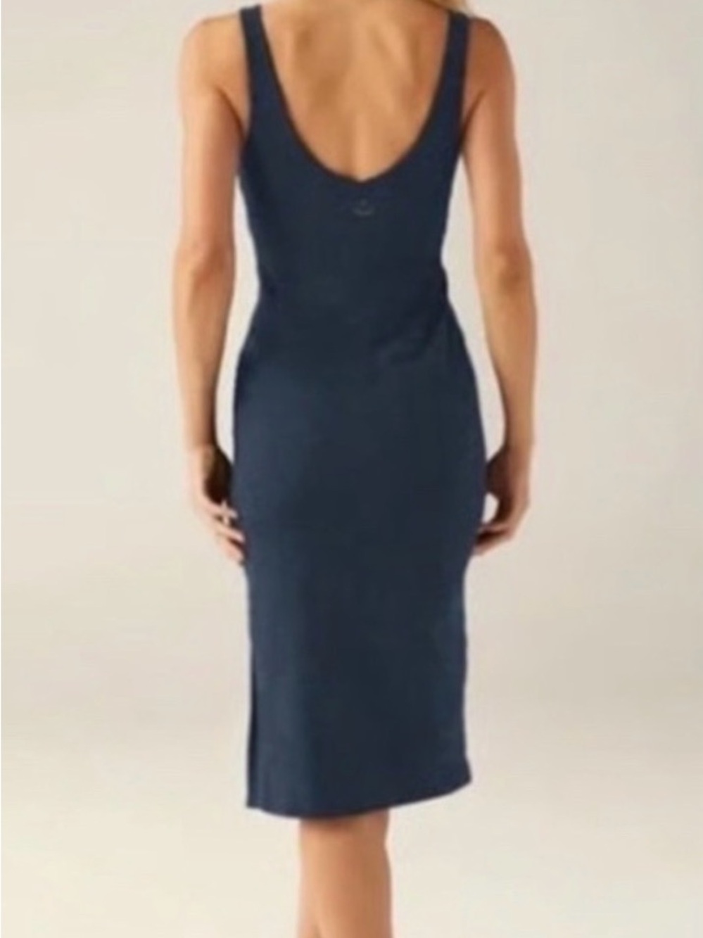 NWT Beyond Yoga Spacedye Inspire Midi Dress in Navy Medium - Picture 2 of 8